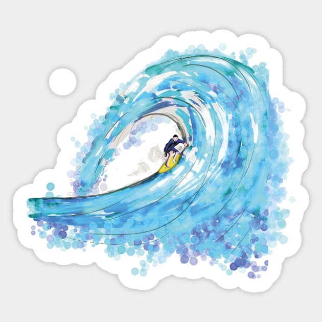 Surfing Sticker by drknice